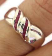 Sterling Silver Ring With Pink Sapphire