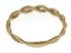Fancy Yellow Gold Braided Diamond Band