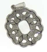 Sterling Silver White Topaz Pendant