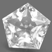 Star cut! 10.63ct diamond white Quartz