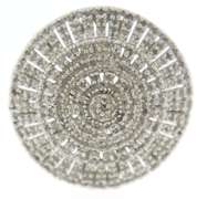 Sterling Silver Cluster Dome Ring