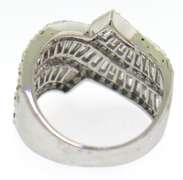Sterling Silver Baguette And Round Ring