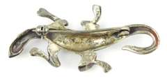 Vintage Sterling Salamander Marcasite Pin
