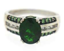 Sterling Silver Emerald Ring