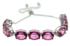 Sterling Silver Pink Topaz Bracelet