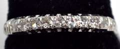 Cute Diamond Band Ring in 14KT White Gold