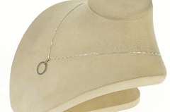 10K White Gold Sapphire Diamond Encrusted Ring Circle Drop Pendant