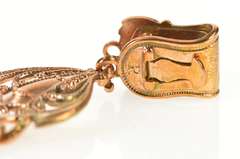 Ornate Scrollwork Chain Elaborate Watch Fob