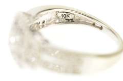 10K White Gold 0.61 Ctw Pave Diamond Halo Engagement Ring