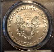 2016 $1 AMERICAN SILVER EAGLE PCGS MS70 FLAG FIRST STRIKE LABEL 30th ANNIVERSARY