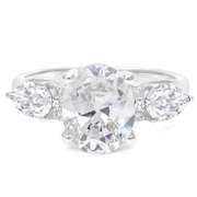 Sterling Silver White Topaz Ring