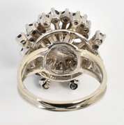 Vintage WG Starburst Sapphire Cluster Ring
