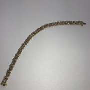 Ladies 14k gold diamond link braclet