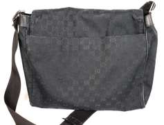 Authentic Designer Gucci Canvas Messenger Bag