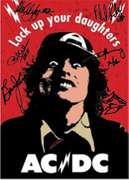 AC/DC Signed Facsimile Lock Up Your Doubt Poster