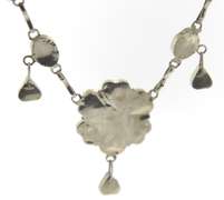 Sterling Silver Lapis Sun Style Necklace