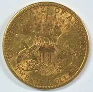 Fully struck 1895-S $20 Liberty Gold Piece. Better date