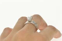 14K White Gold Marquise Cubic Zirconia Travel Engagement Ring