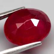 Fantastic 5.20ct oval cut rich blood red Ruby