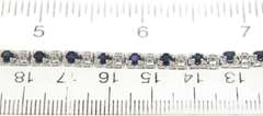 Pretty White Gold Sapphire & Diamond Alternating Bracelet