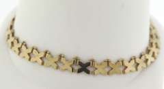Beautiful Yellow Gold X Link Bracelet
