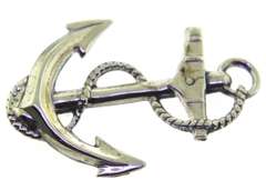 Sterling Silver Anchor Brooch