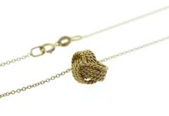 Gorgeous 18kt YG Rope Knot Ball Necklace