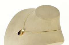 14K Yellow Gold Ornate Black Onyx Diamond Channel Slide Pendant