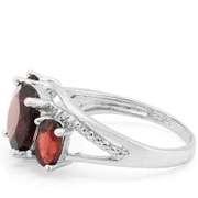 Garnet Sterling Ring