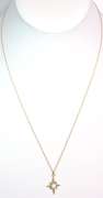 Awesome 1920's-Style Pearl North Star Necklace in 14KT Yellow Gold