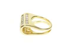 14K Yellow Gold 2.00 Ctw Five Row Princess Diamond Statement Ring