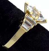 Regal CZ Ring in Yellow Gold