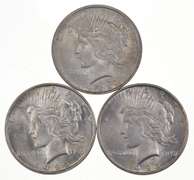 Lot (3) 1922-D Peace Silver Dollars