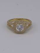 Sterling Silver/GP Gemstone Ring