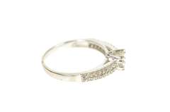 10K White Gold Classic Round Diamond Promise Engagement Ring