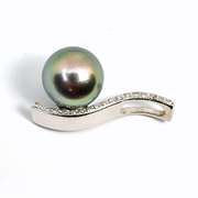 Gorgeous 9.9 MM Gray Pearl Pendant