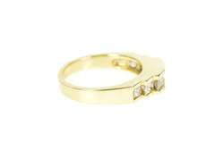 14K Yellow Gold 0.85 Ctw Princess Diamond Wedding Band Ring