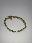 Ladies 14k gold diamond link braclet