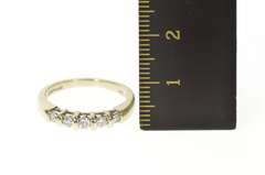 14K White Gold 0.20 Ctw Diamond Simple Channel Wedding Band Ring