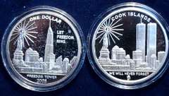 Freedom Tower 2 coin set of 1 oz Silver coins