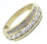 Pretty Triple Row Channel Set Band