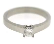 Majestic Platinum Solitaire Diamond Ring