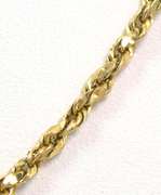 Nice 20-Inch Rope Chain in 14KT Yellow Gold