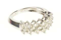 14K White Gold 1.20 Ctw Diamond Encrusted Statement Band Ring