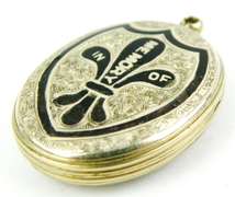 Antique 9CT Gold Mourning Hair Locket