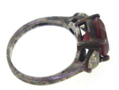Sterling Silver Vintage Ruby Ring