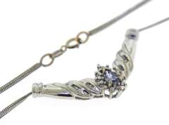 Fantastic White Gold Tanzanite and Diamond Necklace
