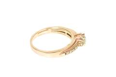 14K Rose Gold Diamond Classic Simple Promise Engagement Ring