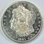 DMPL Cameo BU 1881-S Morgan Silver Dollar