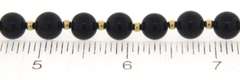 Black Onyx and Gold Beaded Necklace